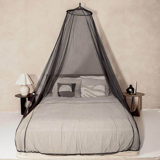 Black Mosquito Net for bed, king size bed canopy netting, luxury queen bedroom curtains and drapes