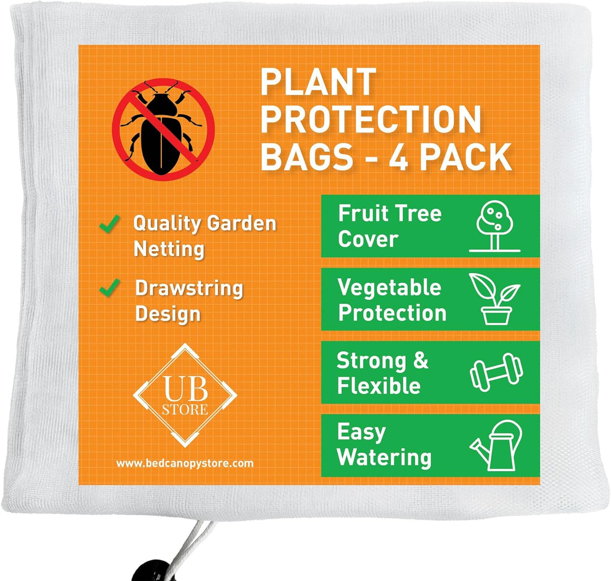 Protect Your Fruit Trees with 4-Pack 4x4.5 FT Fruit Tree Netting ...
