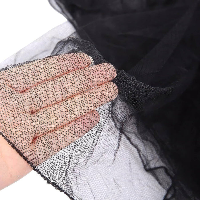 Black mosquito net fabric for garden and patio, 10 x 20 diy insect netting mesh material, raised bed