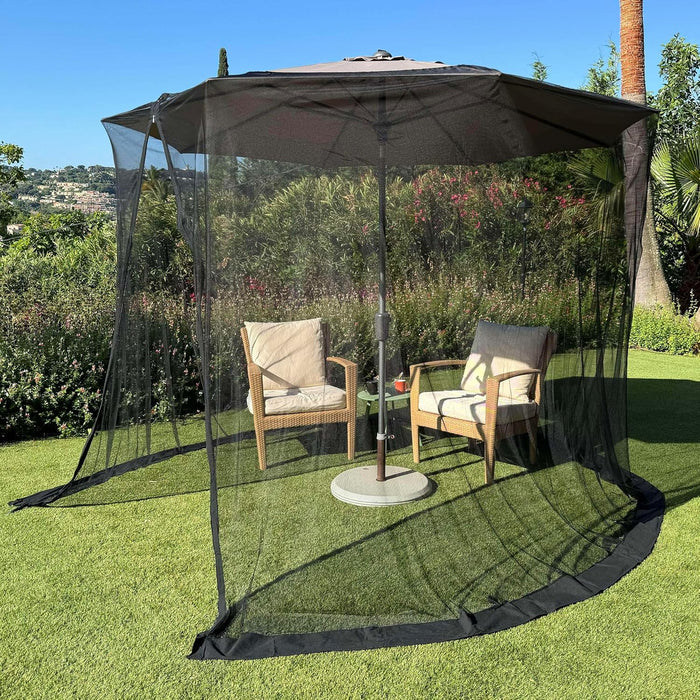 15ft x 8ft patio umbrella mosquito net 9.2 FT Black Umbrella Mosquito Net