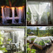 White mosquito net fabric for garden and patio, 10 x 50 diy insect netting mesh material, raised bed