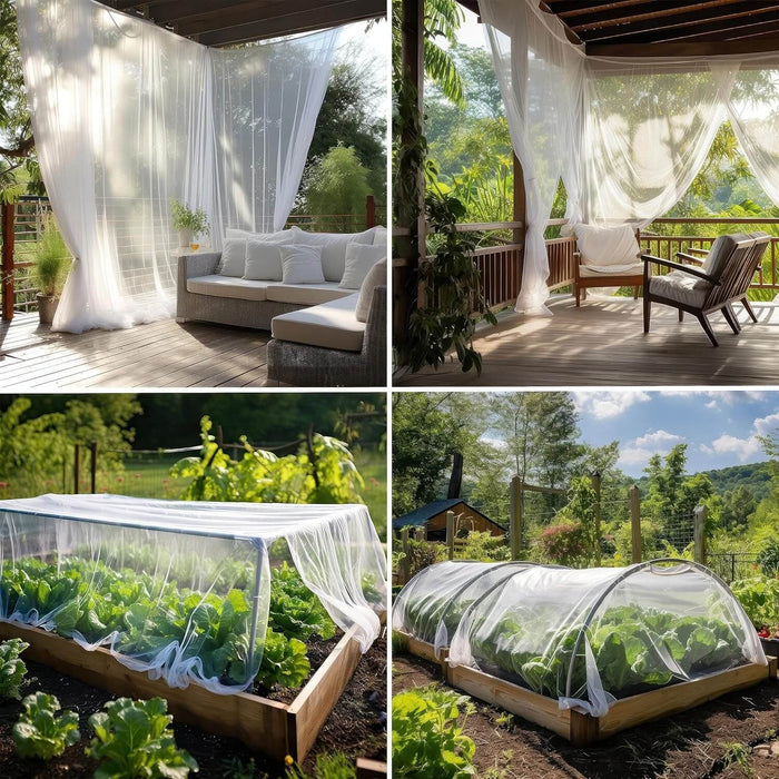 2-Pack 10X10 FT White DIY Mosquito Net - Multipurpose Insect Cover