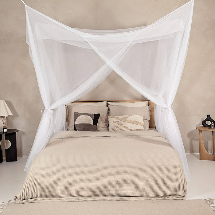 Square Mosquito Net for Single to King-Size Bed – Four Side Openings —  bedcanopystore