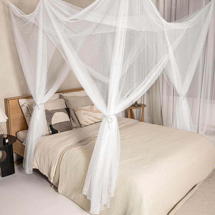 Bed Net Square Square Mosquito Net for Single to King-Size Bed‚ Four Side Openings ...
