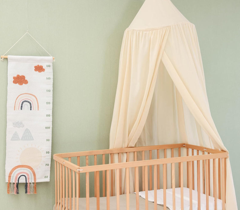 Neutral nursery hanging canopy tent for girls and boys bedroom