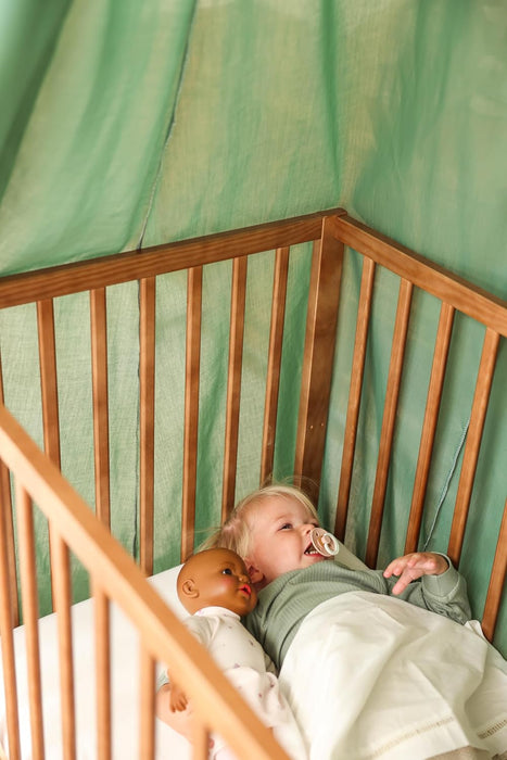 Soft breathable fabric canopy for baby crib or toddler bed