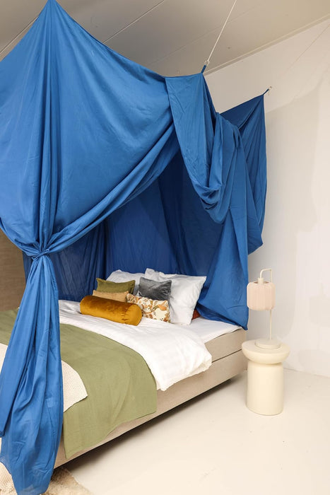 Stylish blue bed canopy for adults and teens bedroom décor
