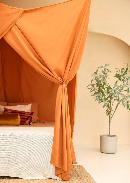 Stylish caramel bed canopy for adults and teens bedroom décor