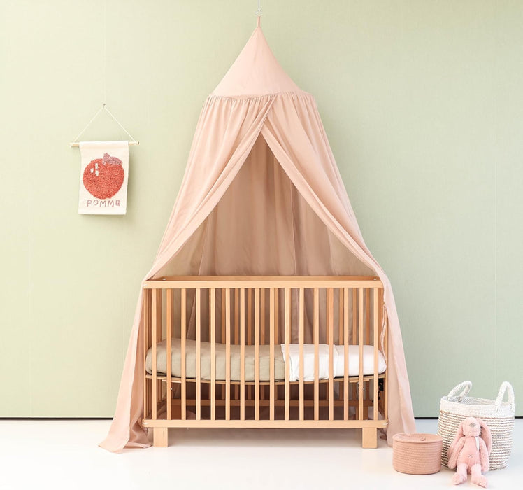 Elegant nougat canopy for toddler reading nook or play area