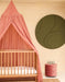 Easy-to-install pink bed canopy with ceiling hook and kit