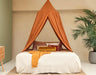Soft caramel mosquito net for King size bed decoration