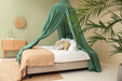 Conical green mosquito net for King size bed decoration