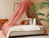 Conical pink mosquito net for King size bed decoration