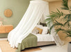 Handmade cotton bed canopy with decorative curtain-style design