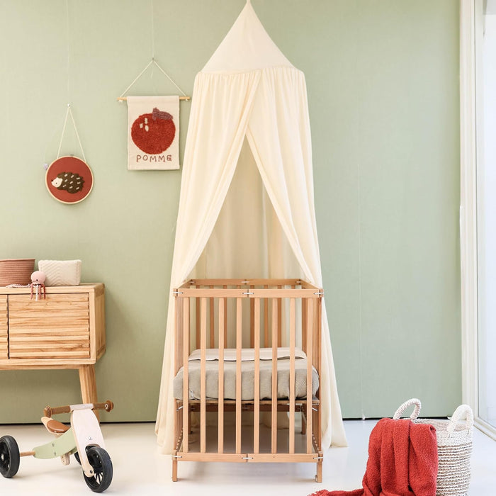 Elegant cream beige canopy for baby nursery and toddler room décor