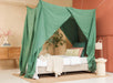 Green rectangular canopy with easy-to-install hanging kit
