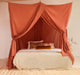 Easy-to-install pink mosquito net canopy with hanging kit and hooks
