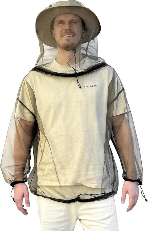 Green mosquito net jacket – Camouflage green jacket ideal for nature activities.