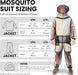 Mosquito net suit with removable hood and breathable jacket and pants, lightweight and durable mesh for camping, hiking, and outdoor insect protection