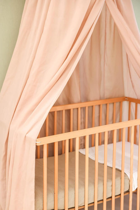 Conical nougat canopy for baby crib or toddler bed decoration