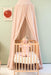 Breathable cotton-poly nougat canopy for baby and toddler room