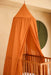 Conical caramel canopy for baby crib or toddler bed décor