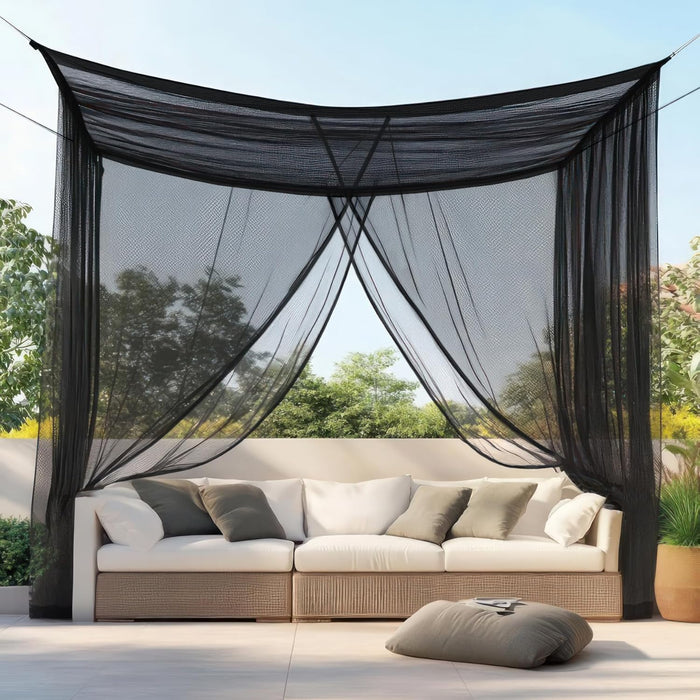 Extra large outdoor mosquito net canopy for patio and garden