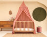 Elegant pink kids bed canopy for baby nursery and bedroom décor
