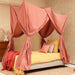 Breathable cotton-poly pink canopy for cozy and stylish bedroom
