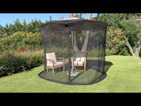 7.5 FT XL Black Umbrella Mosquito Net – Heavy-Duty Fabric — bedcanopystore