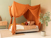 Soft caramel mosquito net for King size bed decoration
