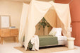 Soft cream beige mosquito net for kids or teens single bed décor