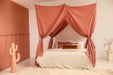 Soft pink mosquito net for King size bed decoration