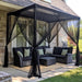 Outdoor mosquito net featuring steel rings and strong hanging loops