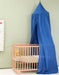 Easy-to-install blue canopy with ceiling hook and storage bag