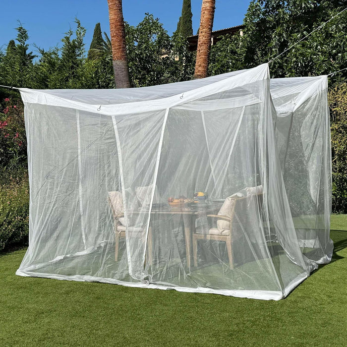10x10FT White Outdoor Patio Mosquito Net | Extra Strong & Easy Setup ...
